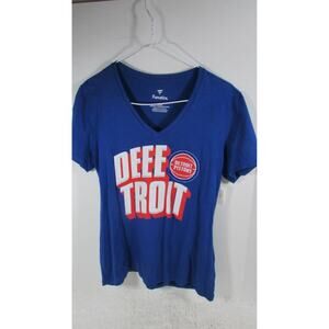 Fanatics Womens NBA Detroit Dee Troit Pistons V-Neck Shirt New M